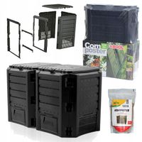 Kompostownik 2 - komorowy Prosperplast 800 l czarny