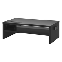 Podstawka pod Monitor z Szufladą i Uchwytem na Telefon Drewno Czarna 42cm