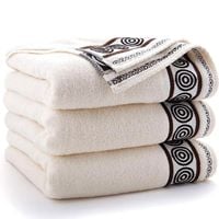 Ręcznik RONDO  50x90cm ECRU - Bawełna Egipska