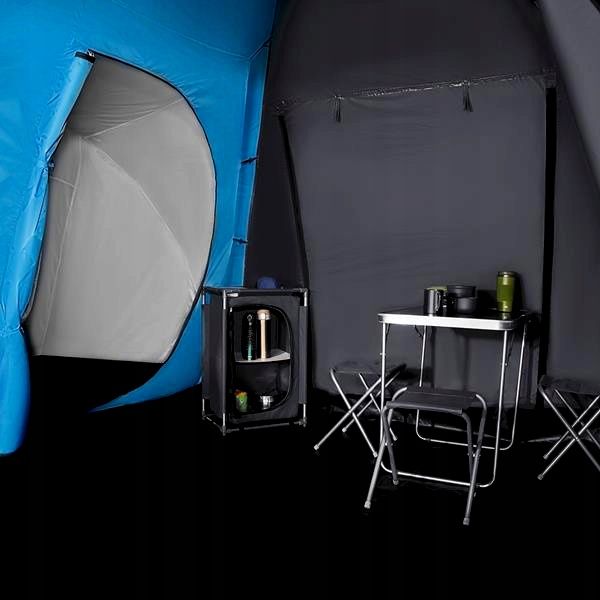 Turystyczny Namiot Kempingowy Duży Z 2 Wejściami 2 Sypialnie 6 osób SOLIDNY zdjęcie 16