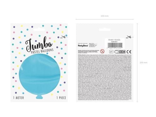 "Balon okrągły 1m, Pastel Light Blue" na Arena.pl