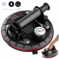 PRZYSSAWKA PRÓŻNIOWA UCHWYT DO PŁYTEK GLAZURY SZYB Z POMPKĄ I MANOMETREM