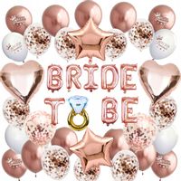 ZESTAW BALONY ZŁOTY RÓŻ KONFETTI WIECZÓR PANIEŃSKI GIRLANDA DEKORACJE BALON