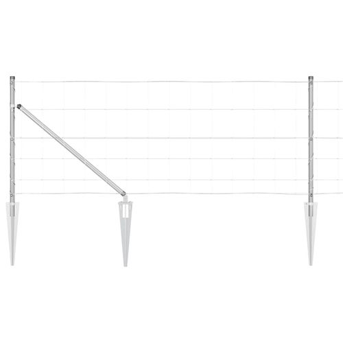 Ogrodzenie pastwiskowe Srebrny 100 x 0.8 m Stal galwanizowana na Arena.pl