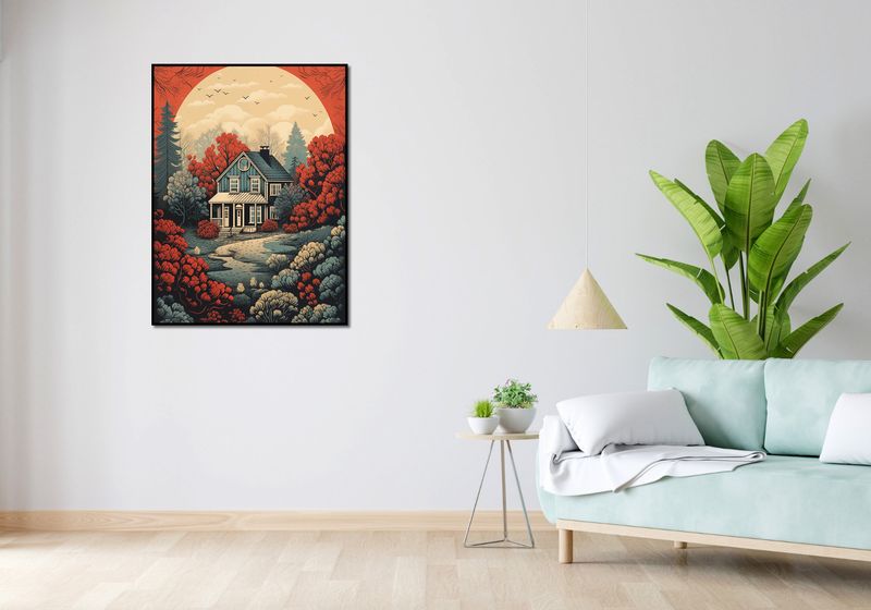 Plakat 75x100cm Idylla Rustykalna zdjęcie 4