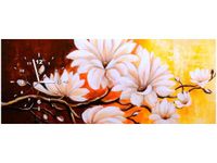 100X40CM ZEGAR MAGNOLIE PEŁNI OBRAZ