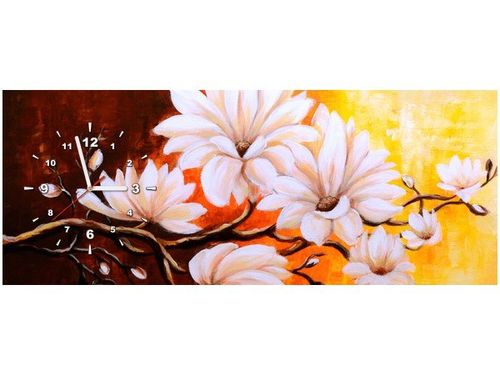 100X40CM ZEGAR MAGNOLIE PEŁNI OBRAZ na Arena.pl