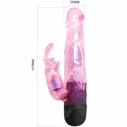 baile rabbit vibrator model pink - wielofunkcyjny silikonowy, 10 trybow na Arena.pl