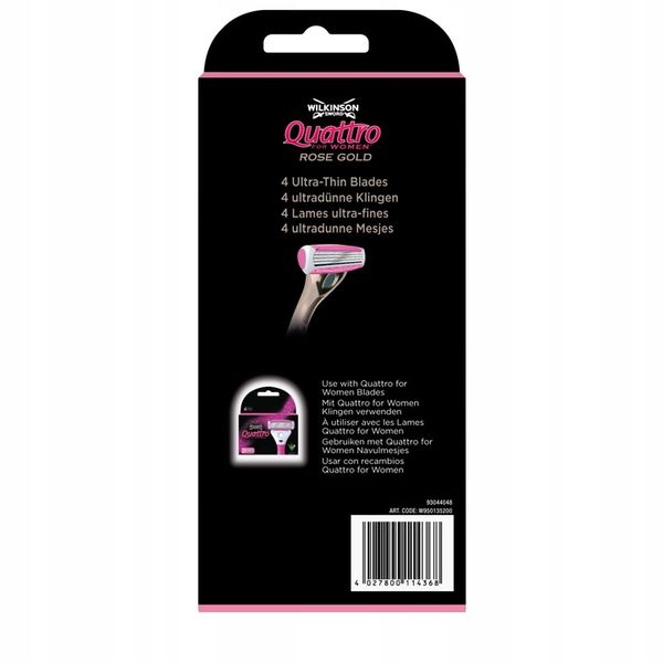 Wilkinson Quattro Rose maszynka, 1+4 wkłady zdjęcie 2