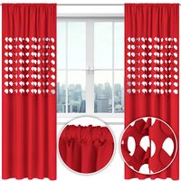 Zasłona nowoczesna GLAMUR dziury 145x250 czerwona