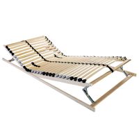 Stelaż z listew Brązowy 90 x 190 cm Lite drewno bukowe