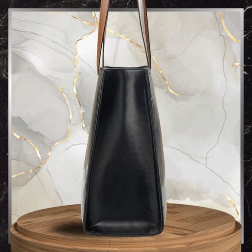 Torebka Shopper Damska CZARNA Torba Na Ramię Duża A4 SKÓRZANA Shopperka na Arena.pl