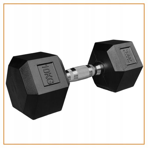 HANTLA HEX - HANTLE ŻELIWNE STALOWE GUMOWANE - 10 kg - PROFESJONALNE na Arena.pl