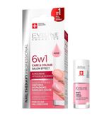 eveline nail therapy 6w1 care & colour rose odżywka do paznokci 5 ml