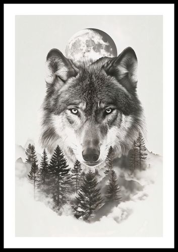 Plakat 40x60cm Wilczy Duch Lasu na Arena.pl