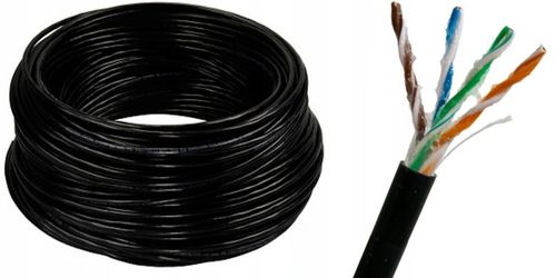KABEL PRZEWÓD UTP zewnętrzny ŻELOWANY RJ45 skrętka 100m ZIEMNA na Arena.pl