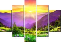 105CM 150CM OBRAZ 5 ELEM KWIECISTA ŁĄKA DRUK