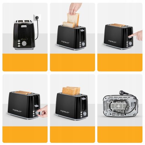 TOSTER OPIEKACZ KANAPEK 7 POZIOMÓW 750W 2 KROMKI na Arena.pl