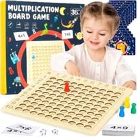 GRA PLANSZOWA TABLICA EDUKACYJNA TABLICZKA MNOŻENIA NAUKA LICZENIA PREZENT