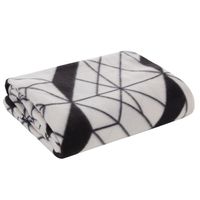 Koc narzuta GEO 150x200 Design91 ekri czarna geometria