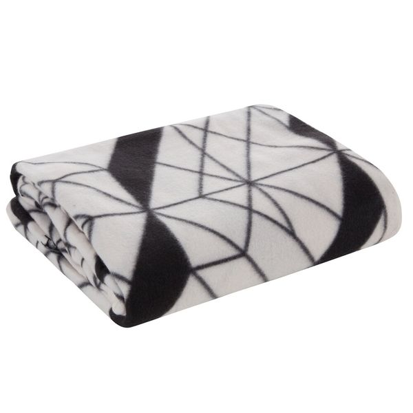 Koc narzuta GEO 150x200 Design91 ekri czarna geometria zdjęcie 4