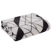 Koc narzuta GEO 150x200 Design91 ekri czarna geometria
