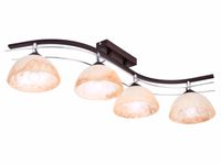 AGAT PLUS 2329/Z-B-4/MZ Brązowa lampa sufitowa wisząca - Nowoczesna, 4xE27