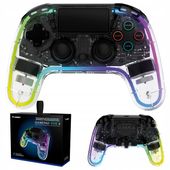 PAD PS4 PRZEZROCZYSTY TOUCH PAD WIBRACJE RGB HALL PROGRAMOWALNE PRZYCISKI
