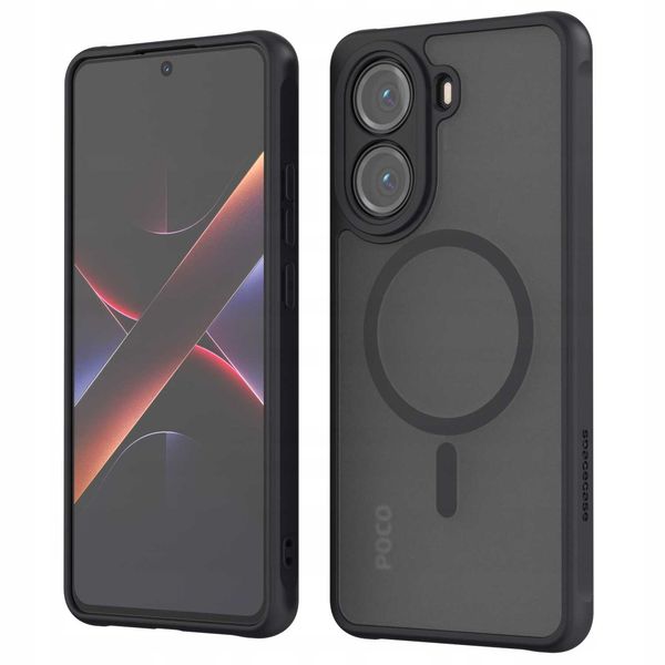 Spacecase Hybrid Mag Poco X7 Pro 5G Black zdjęcie 4