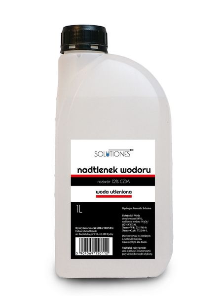Woda utleniona 12% - Nadtlenek wodoru 1 L Solutiones zdjęcie 1