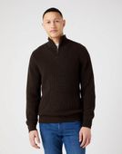 WRANGLER HALF ZIP KNIT MĘSKI SWETER ROZPINANY DELICIOSO BROWN W8D0PJH38 XL