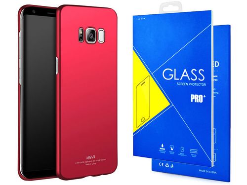 Etui MSVII Thin Case do Samsung Galaxy S8+ Plus Czerwone + Szkło na Arena.pl