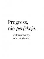 Plakat 60x80cm Z Napisami Nowoczesny Cytat Progress Nie Perfekcja