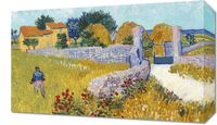 Obraz 50x30cm Farmhouse in Provence, Van Gogh Vintage