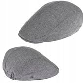 KASZKIET MĘSKI CZAPKA ELEGANCKI NA JESIEŃ Z REGULACJĄ MODNY SZARY 2942