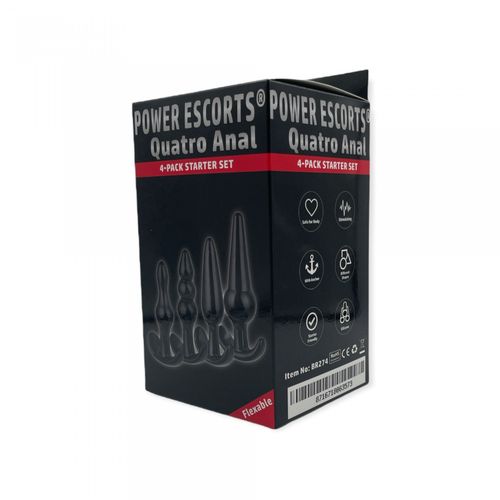 plug quatro anal plugs starter set  4 pack black na Arena.pl