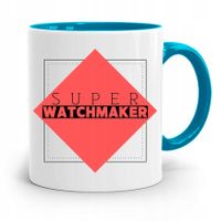 Kubek Błękitny Dla Zegarmistrza Super Watchmaker Z Nadrukiem Ze Zdjęciem