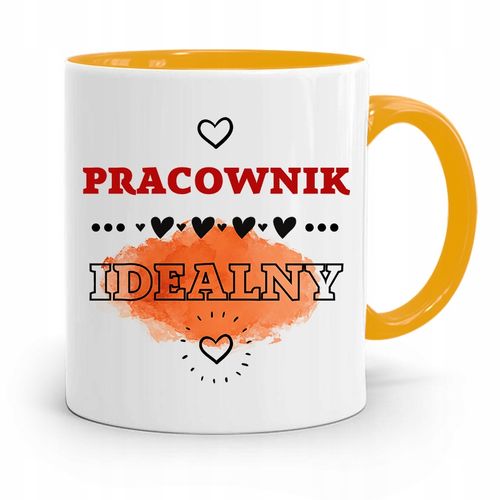 Dla Pracownika Kubek Żółty Pracownik Idealny Z Nadrukiem Ze Zdjęciem na Arena.pl