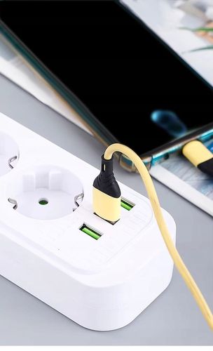 PRZEDŁUŻACZ WŁĄCZNIK 3x USB 3 GNIAZDA 2m UZIEMIENIE 3X1MM LISTWA na Arena.pl