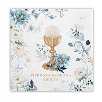 SERWETKI komunijne dla chłopca Kielich 33x33cm 20szt