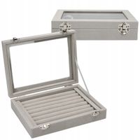 SZKATUŁKA ETUI PUDEŁKO ORGANIZER NA PIERŚCIONKI KOLCZYKI BIŻUTERIĘ B4