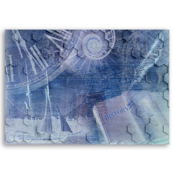 Emaga Obraz na płótnie, Abstrakcja niebieska - 90x60 zdjęcie 3