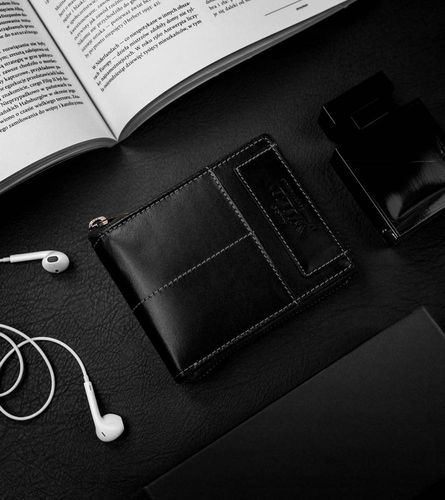 duży, skórzany portfel męski na suwak - always wild na Arena.pl