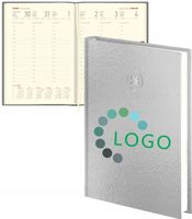 PLANER Z TWOIM LOGO NADRUKIEM tygodniowy kalendarz A5 złoty srebrny 2026