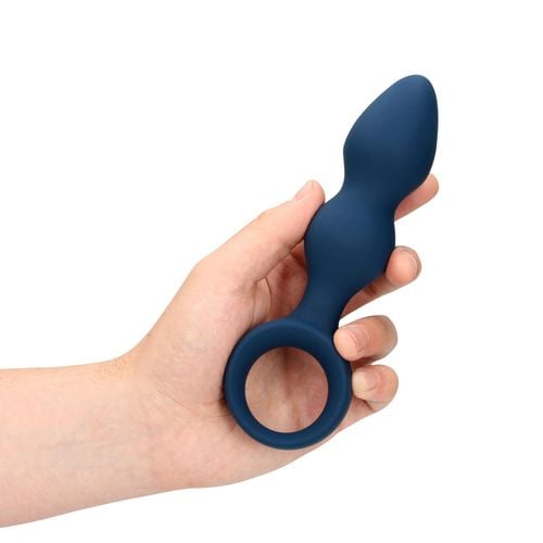 teardrop shaped anal plug   large   baltic blue na Arena.pl