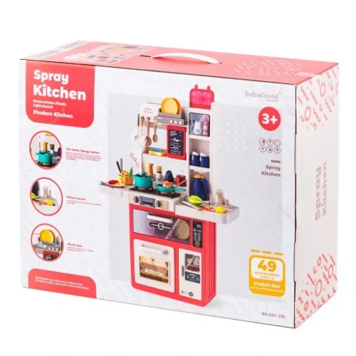 KUCHNIA DLA DZIECI ŚWIATŁO OKAP Z DŹWIĘKIEM KRAN PARA WODA TABLICA KREDOWA na Arena.pl