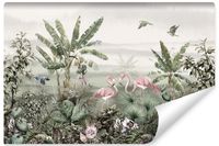 Fototapeta FLAMINGI Rośliny Tropikalne Abstrakcja 300cm x 210cm