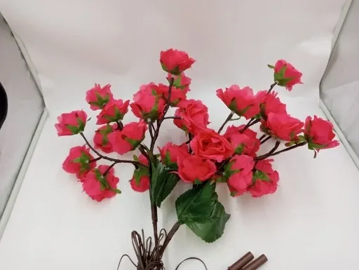 Lampki Ogrodowe LED Krzew Róży 2 szt, 40 Diod zdjęcie 7