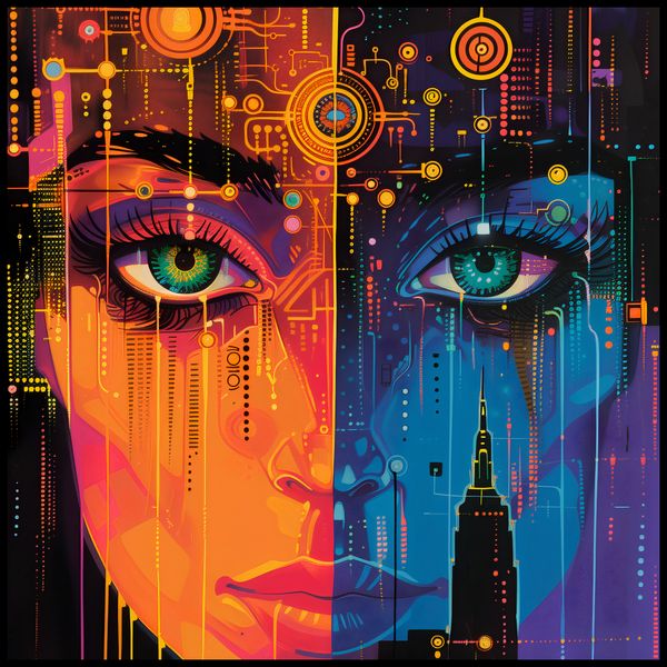 Plakat 90x90cm Cyfrowa Psyche zdjęcie 2