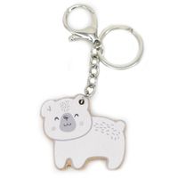 VIGA PolarB Drewniany Breloczek Biały Miś Brelok
